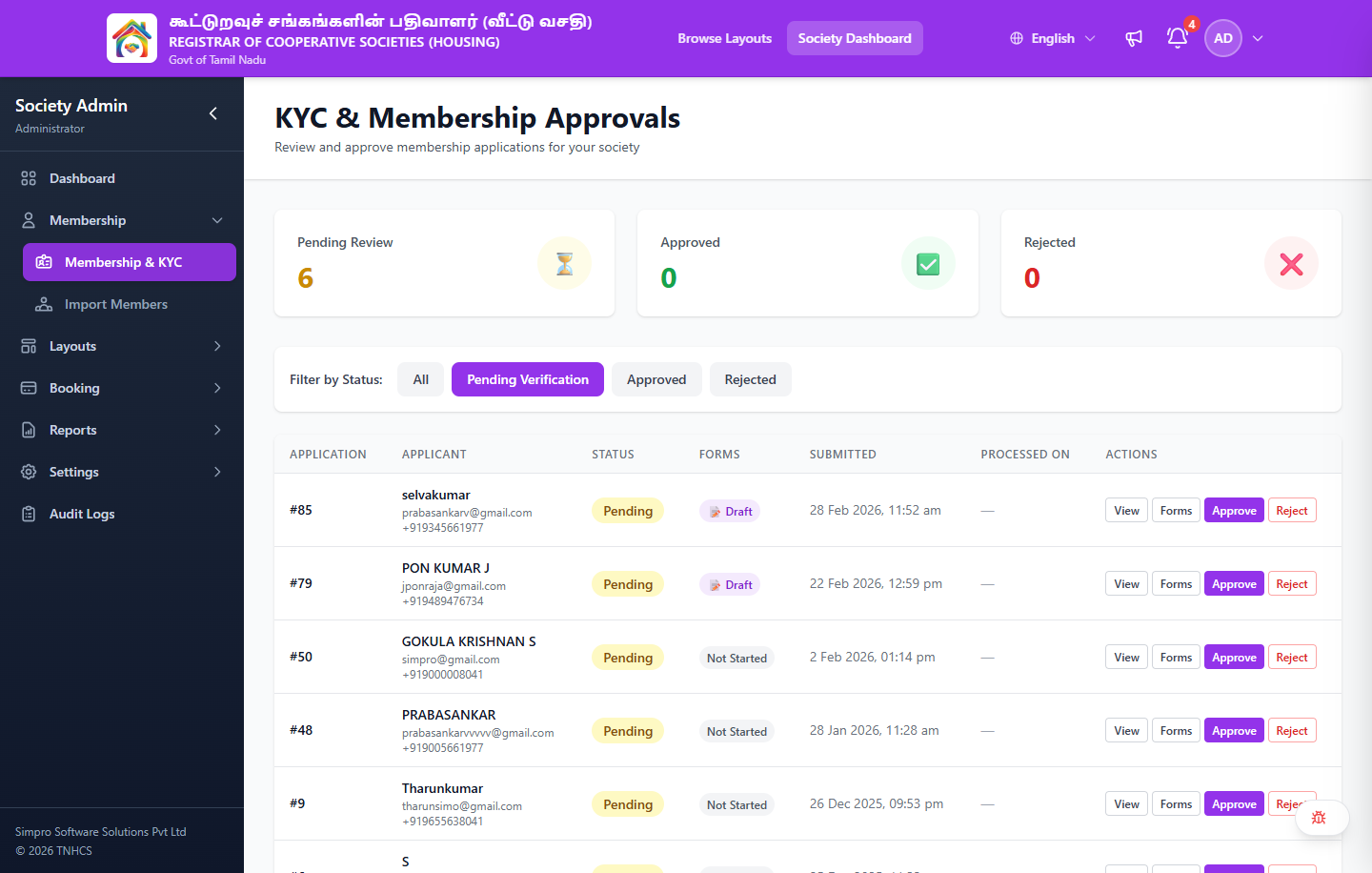KYC & Membership Approvals